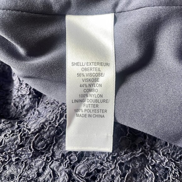 Adrianna Papell Purple Short Evening Lace Dress Size 4 Cocktail Party - Picture 10 of 12